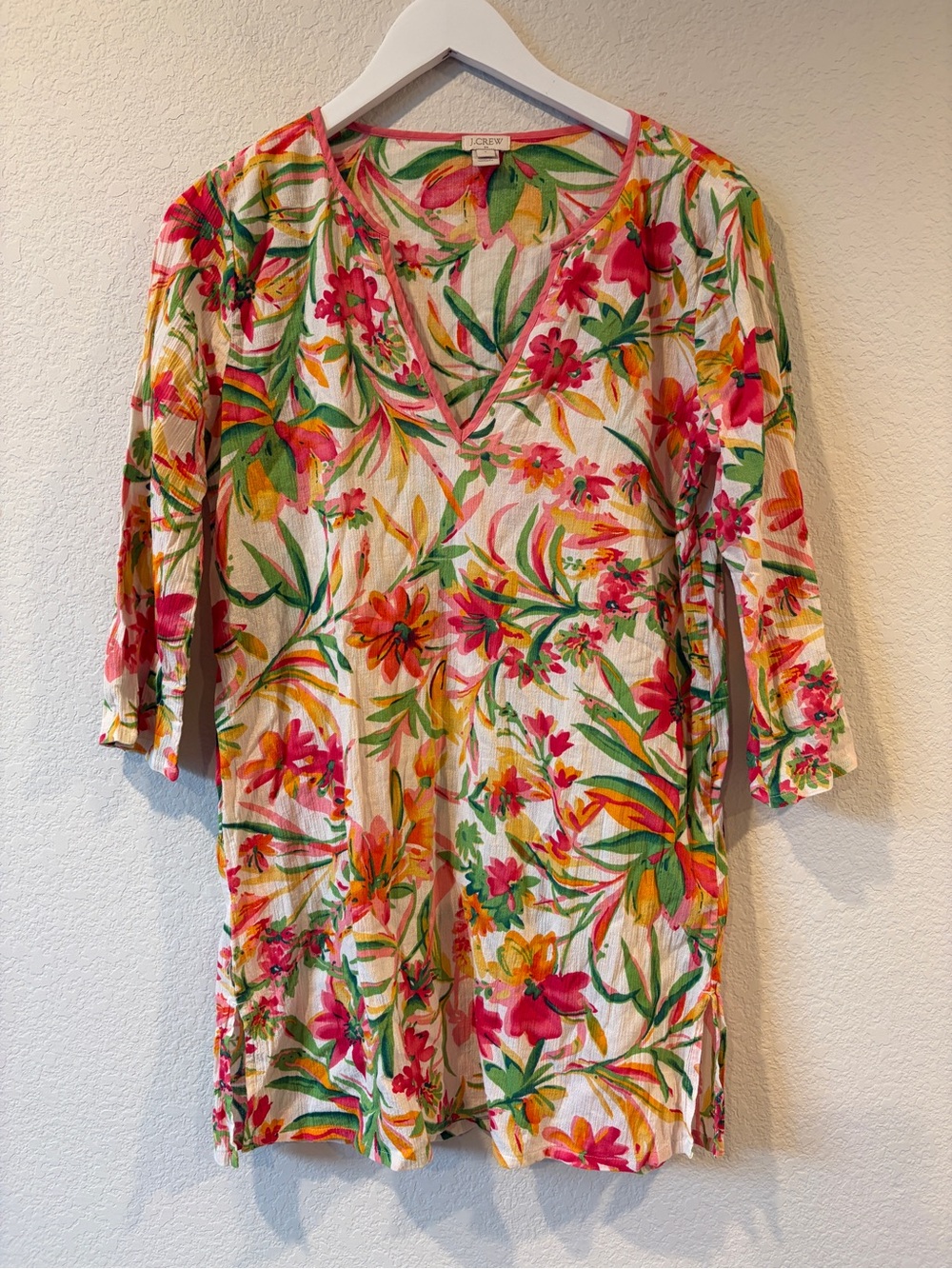 J. Crew Women’s Floral Cotton Tissue Tunic Top - Small